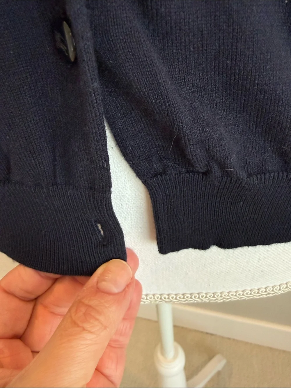 Burberry Blue Label knit cardigan with bow back detail *missing 1 button*
